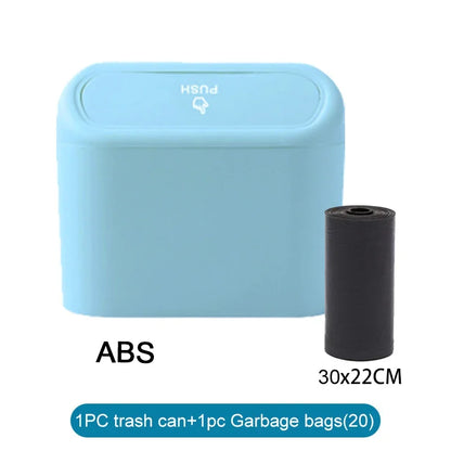 3Pcs Car Trash Can (with Lid) Contains 60 (300) Garbage Bags, Small Car Trash Can, Leak-proof Mini Car Accessories