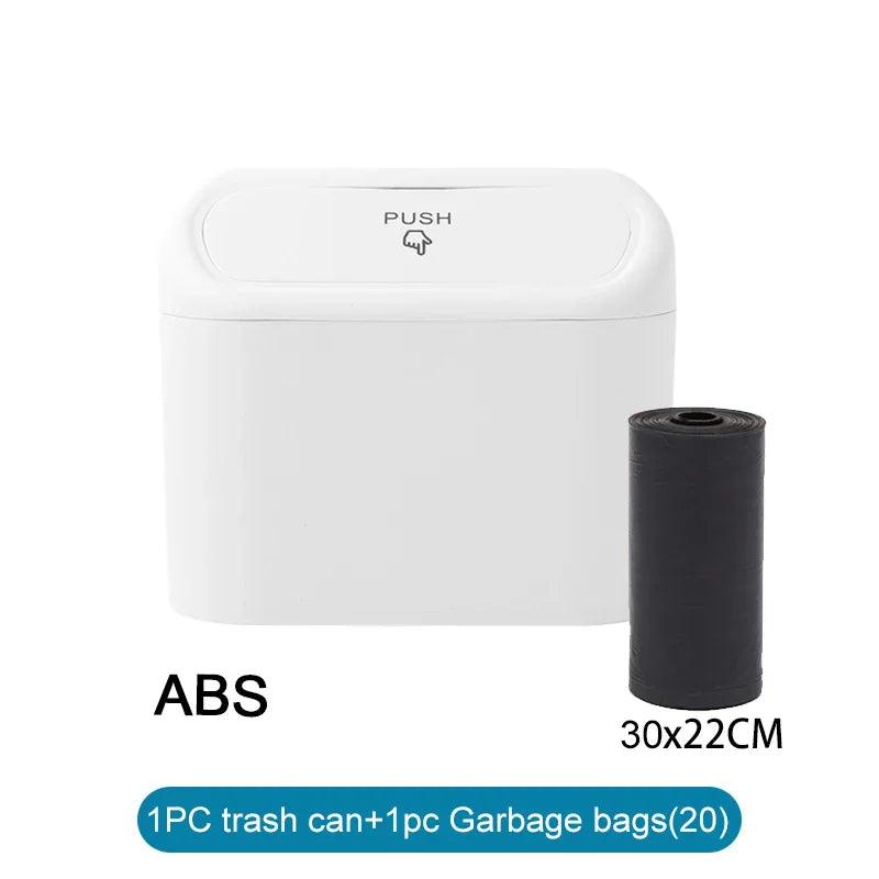 3Pcs Car Trash Can (with Lid) Contains 60 (300) Garbage Bags, Small Car Trash Can, Leak-proof Mini Car Accessories