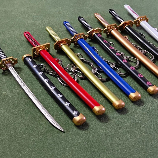 Mini samurai sword key chain