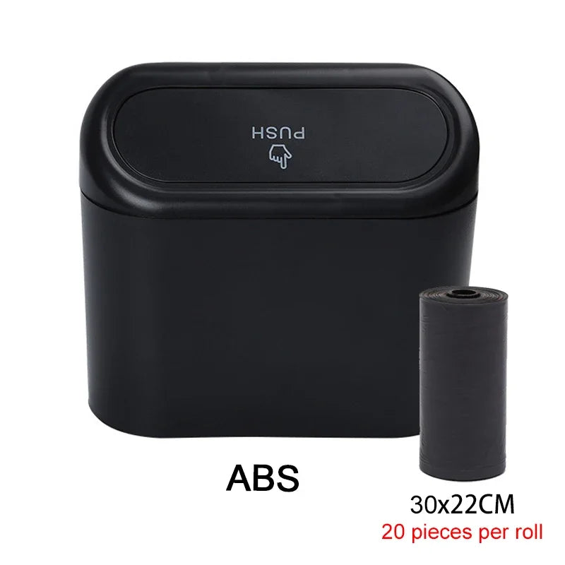 3Pcs Car Trash Can (with Lid) Contains 60 (300) Garbage Bags, Small Car Trash Can, Leak-proof Mini Car Accessories